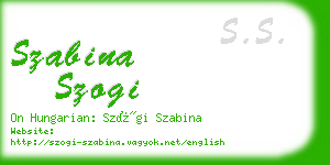 szabina szogi business card